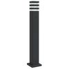 vidaXL Lampă exterioară de podea cu priză, negru, 80 cm, aluminiu