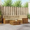 vidaXL Set de canapele de exterior cu pernă 5 pcs Natural și Bej