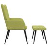 vidaXL Scaun de relaxare cu taburet, verde, textil