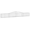 vidaXL Coșuri gabion arcuite 5 buc, 400x30x40/60 cm, fier galvanizat