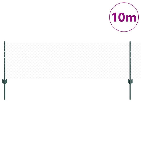 vidaXL Gard cu St&acirc;lp Verde 0,6 x 10 m Oțel și PVC