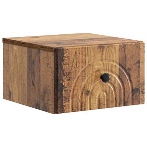 vidaXL Dulap de noapte suspendat Lemn vechi 33 x 34,5 x 20 cm