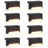 vidaXL Lumini solare pentru exterior cu ștecher &icirc;n păm&acirc;nt 8 pcs 4,5 cm