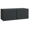 vidaXL Oglindă TV montată pe perete Pe perete Negru 78,5 x 31 x 30 cm