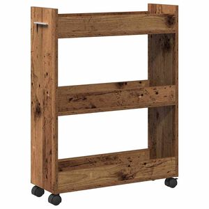 vidaXL Dulap cu roata Lemn vechi 60 x 22 x 79 cm Lemn compozit