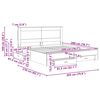 vidaXL Cadru de pat cu sertar cu headboard cu depozitare Lemn compozit