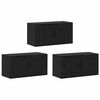 vidaXL Set Dulap TV montat pe perete 3 buc. Stejar Negru