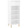 vidaXL Pantofar, alb extralucios, 40x36x105 cm, lemn compozit