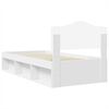 vidaXL Cadru de pat cu headboard Alb 100 x 200 cm Lemn de pin masiv