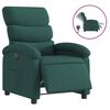 vidaXL Fotoliu rabatabil electric, verde &icirc;nchis, material textil