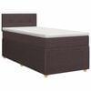 vidaXL Pat boxspring cu saltea Maro &icirc;nchis 80 x 200 cm Țesătură