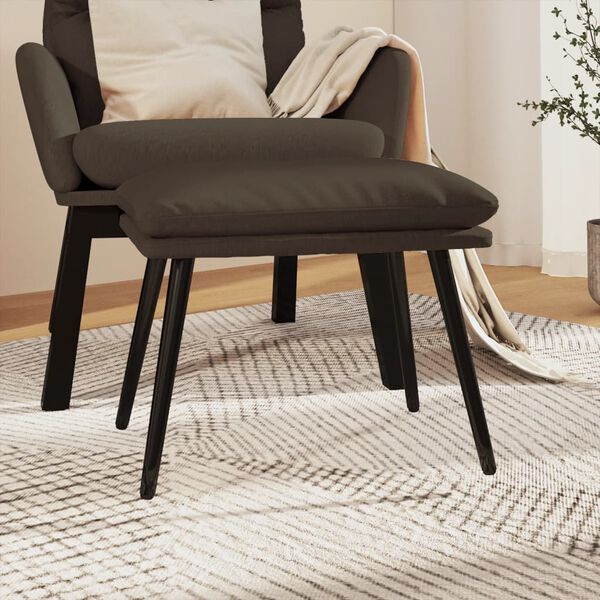 vidaXL Taburet, gri &icirc;nchis, 45x30x35, textil microfibră