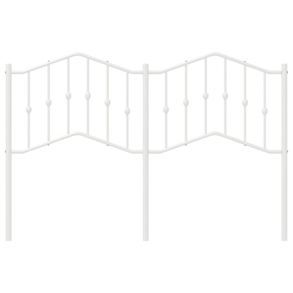 vidaXL Tăblie de pat de schimb metalică, alb, 140 cm