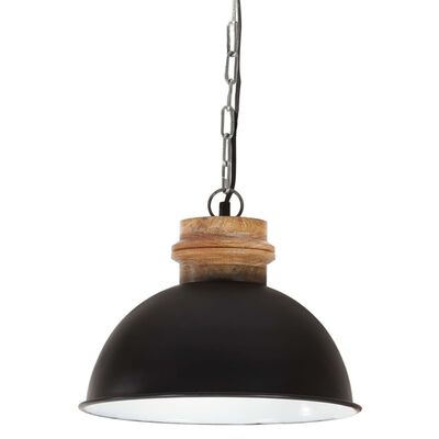 vidaXL Lampă suspendată industrială, 25 W, negru, 32 cm, mango E27