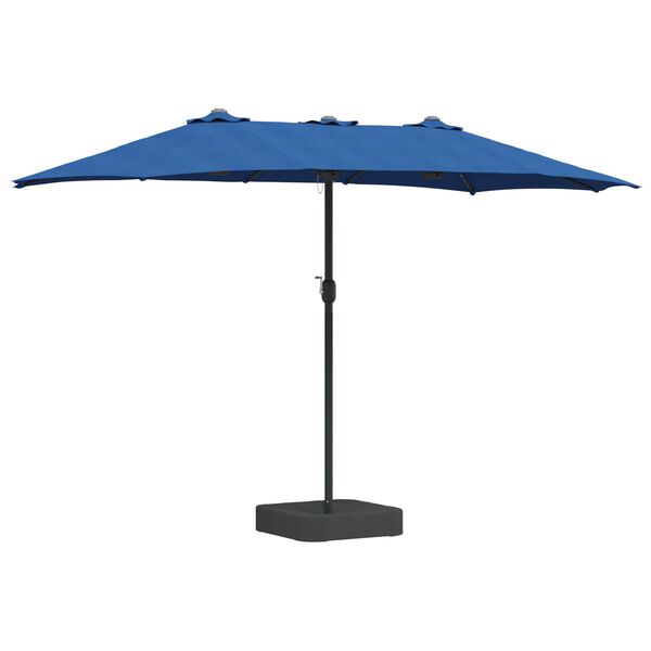 vidaXL Parasol de Grădină Albastru azur 385 x 209 x 244 cm Poliester