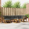 vidaXL Set de canapele de exterior cu pernă 8 pcs Natural și Antracit