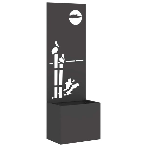 vidaXL Ecran de intimitate pentru grădină Traforaj Negru 50 x 140 cm