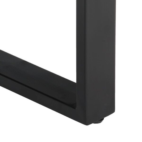 vidaXL Bancă, negru și maro, 160 cm, piele naturală de capră