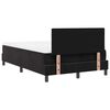 vidaXL Pat cu arcuri cu saltea cu headboard Negru 120 x 190 cm Catifea