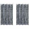 vidaXL Cortine din catifea 2 buc. Gri argintie 175 x 140 cm Catifea