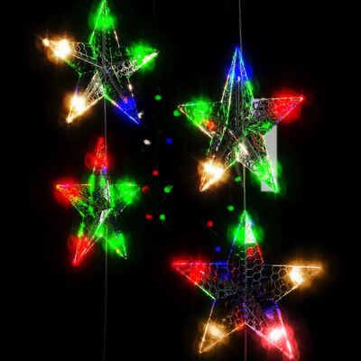 vidaXL Instalație lumini tip perdea stele 500 LED multicolor 8 funcții