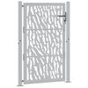 vidaXL Poartă de grădină 100x150 cm, oțel rezistent la intemperii, model cu urme