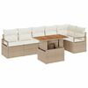 vidaXL Set de canapele pentru grădină 7 buc. Bej Rattan poli