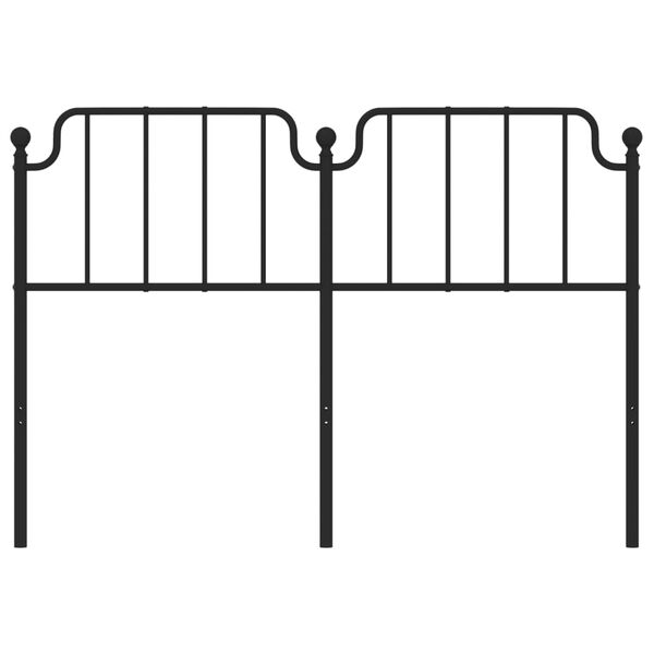 vidaXL Tăblie de pat de schimb metalică, negru, 160 cm