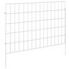vidaXL Gard de grădină cu țevi de sprijin 12 buc. 75 x 50 cm Argintiu