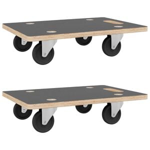 vidaXL Cărucioare transport 2 buc dreptunghiulare 80x55x11,5 cm 250 kg