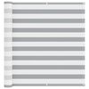 vidaXL Ecran de balcon Gri deschis și alb. 120 x 600 cm