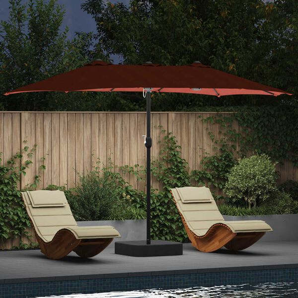 vidaXL Parasol de Grădină Terracota 385 x 209 x 244 cm Poliester