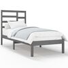vidaXL Cadru de pat, gri, 90x200 cm, lemn masiv
