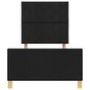 vidaXL Cadru de pat cu headboard Negru 100 x 200 cm țesătură