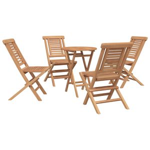 vidaXL Set de grădină 5 buc. Maro Lemn Teak Solid