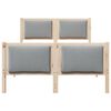 vidaXL Cadru de pat cu headboard Gri deschis 120 x 200 cm țesătură