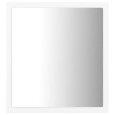 vidaXL Oglindă de baie cu LED, alb, 40x8,5x37 cm, acril
