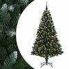 vidaXL Brad de Crăciun artificial cu globuri 180 cm 300 LED-uri