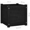 vidaXL Jardiniere de grădină 2 buc. negru 40x40x40 cm lemn masiv pin