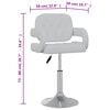 vidaXL Scaune de bucătărie pivotante, 2 buc., alb, piele artificială