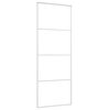 vidaXL Ușă glisantă, alb, 76x205 cm, sticlă mată ESG și aluminiu