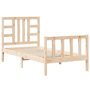vidaXL Cadru pat fără saltea, 90x190 cm, lemn masiv de pin