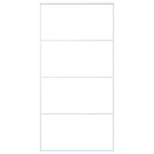 vidaXL Ușă glisantă, alb, 102,5x205 cm, sticlă ESG și aluminiu