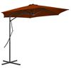 vidaXL Umbrelă de grădină, st&acirc;lp din oțel, cărămiziu, 300x230 cm