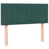 vidaXL Pat box spring cu saltea, verde &icirc;nchis, 120x210 cm, catifea