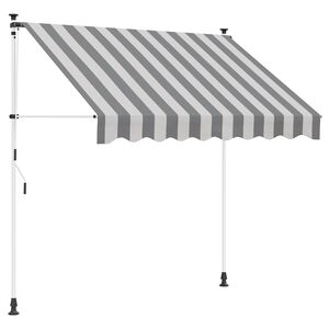 vidaXL Copertină retractabilă manuală Antracit și Alb 400 cm