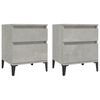 vidaXL Noptiere, 2 buc., gri beton, 40x35x50 cm