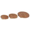 vidaXL Taburet pentru plante 3 buc. natural 29 x 29 x 3,5 cm
