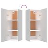 vidaXL Dulap de perete suspendat, alb, 34,5x34x90 cm, lemn prelucrat