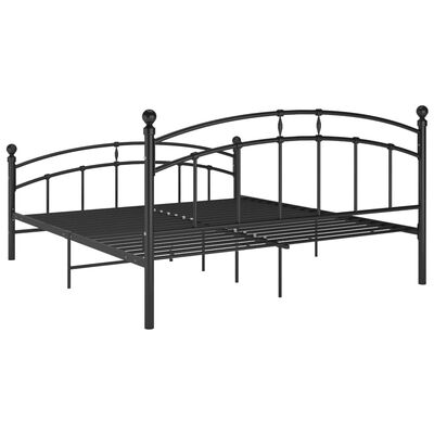 vidaXL Cadru de pat, negru, 140x200 cm, metal